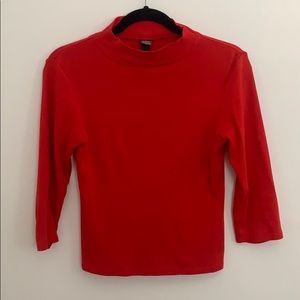 Red Mock Turtleneck